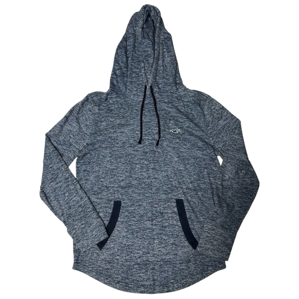 Hollister Mens Hoodie Marled Blue Size XS